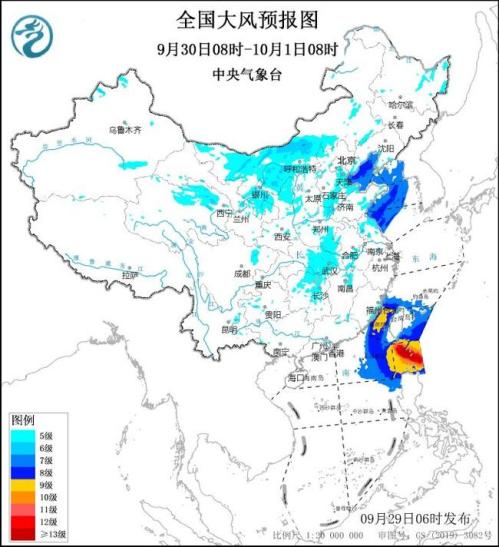 大风蓝色预警：内蒙古宁夏山西等地部分地区阵风可达7至8级